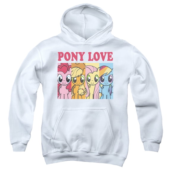 My Little Pony Valentine's Day Love Youth Kids Boy/Girls Pull-Over Hoodie, White, Medium