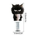 thumbnail image 3 of Shy Kitty Bobblehead 2D Flat Acrylic Car Dashboard Decor, Cute Cat Bobble Head with Spring Motion for Office Desk, Bookshelf, Home Decoration, Funny Animal Accessories for Car Interior, 3 of 6