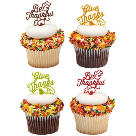 Cake Decoration DecoPics® - Be Thankful (12 pieces)