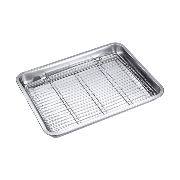 Baking Sheet Cooling Rack Oil Draining Tray Stainless Steel Large Size for Restaurant Kitchen Household Use