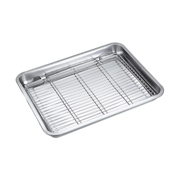 Bandeja para hornear y rejilla Bandeja para galletas Utensilios de cocina multiusos para hornear en horno para barbacoa Parrilla Tocino crujiente