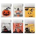 thumbnail image 2 of Bolsa de plástico para dulces de Halloween feliz, embalaje de galletas, aperitivos, suministros de decoración para fiestas de Halloween, 50/100 piezas, 2 of 4
