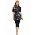 thumbnail image 1 of KXCFCYS Maillot de Bain Modeste à Manches Courtes Burkini Islamique Hijab pour Femmes, 1 of 7