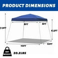 thumbnail image 4 of Ainfox 8 x 8 Ft Pop up Canopy Tent,Outdoor Gazebo for Beach,Sun Shade,Outdoor Activities,Light Blue, 4 of 7