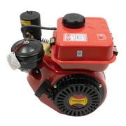 Aiqidi 6HP 4 stroke Diesel Engine, 2.2KW 3800RPM Single Cylinder Air Cooling Engine Motor Recoil Type Manual Start Self-Injection for Small Agricultural Machinery