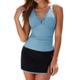 thumbnail image 5 of FDGIU ‌‌Women's Tankini Swimsuits - Tummy Control Twist Front Cutout Swim Dress with Shorts Bottom Swimwear, 5 of 7