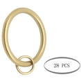 thumbnail image 3 of Meriville  1.5-Inch Inner Diameter Metal Curtain Rings with Eyelets Gold - Set of 28, 3 of 5