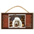 thumbnail image 1 of Poodle "Paws on the Windowsill" A House is Not a Home Dog Sign Plaque featuring the art of Scott Rogers, 1 of 3