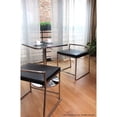 thumbnail image 6 of LumiSource Fuji Contemporary Stackable Dining Chair in Black Faux Leather - Set Of 2, 6 of 6