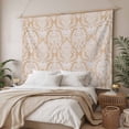 thumbnail image 3 of Orange Boho Large Tapestry for Bedroom Wall Hanging Tapestry,Vintage Mexican Ethnic Floral Southwestern Ceiling Backdrop Tapestries Poster Blanket Wall Decor for Teens Room Living Room 100" x 59", 3 of 8