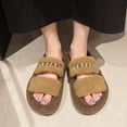 thumbnail image 2 of Wensltd Women Fall Winter Slippers Open Toe Fleece-Lined Fashion Casual Comfort Slippers Lightweight, 2 of 7