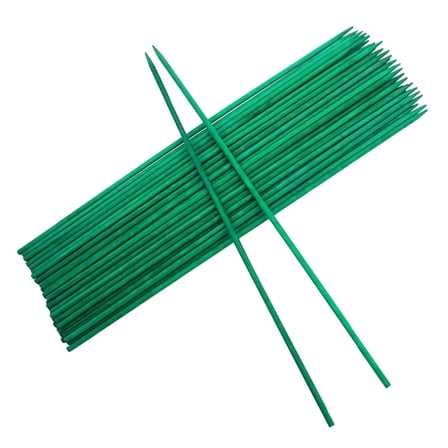 Bamboo Wood Sticks for Green Floral Plant Support, Sturdy Garden Stake, 50PCs
