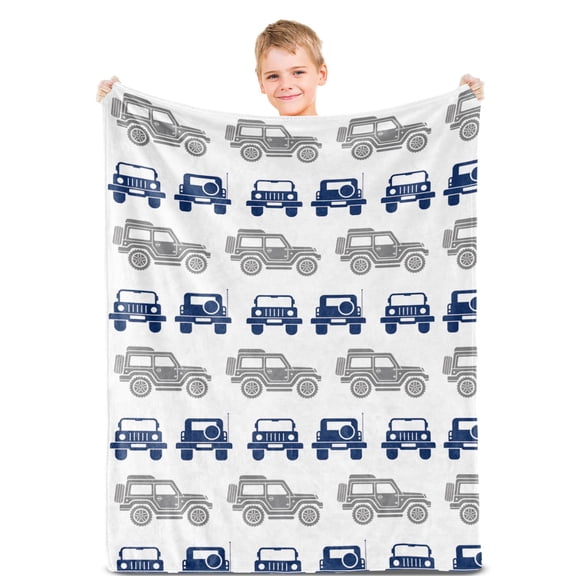 Gresahom Car Blanket SUV for Baby Boys, Car Baby Blanket, Newborn Gift Boy Baby Shower, Soft Flannel Toddler Blanket, Fleece Throw for Birthday Mother-to-be 30x40in(30"x40")