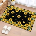 thumbnail image 2 of Bathroom Rugs 2x3 Ft, Sunflower Black Non Slip Area Rugs for Kitchen Bedroom Entryway, Watercolor Floral Vintage Farmhouse Washable Carpet Runner Rug Floor Mats for Bedroom Home Decor, 2 of 9