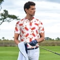 thumbnail image 3 of Honeii Crayfish And Hearts Print Polo Shirt, A Classic Short-Sleeved, Button-Down Golf Shirt for Men,Mens Polo Shirts Short Sleeve-Small, 3 of 6