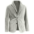 thumbnail image 3 of Kixjoy Blazer for Men Big and Tall One Button Fashion Blazer Long Sleeve Regular Fit Fall Suit Jacket Casual Basic Lightweight Mens Jacket with Pockets, Gray M, 3 of 6