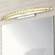 thumbnail image 3 of Espejo de cristal simple con luz LED frontal, aplique de pared para baño, luz de espejo de acero inoxidable antivaho, 3 of 4