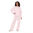 thumbnail image 2 of Forever 21 Women's Light Pink Loungewear Hoodie Sweatshirt, Oversized Fit,L, 2 of 6