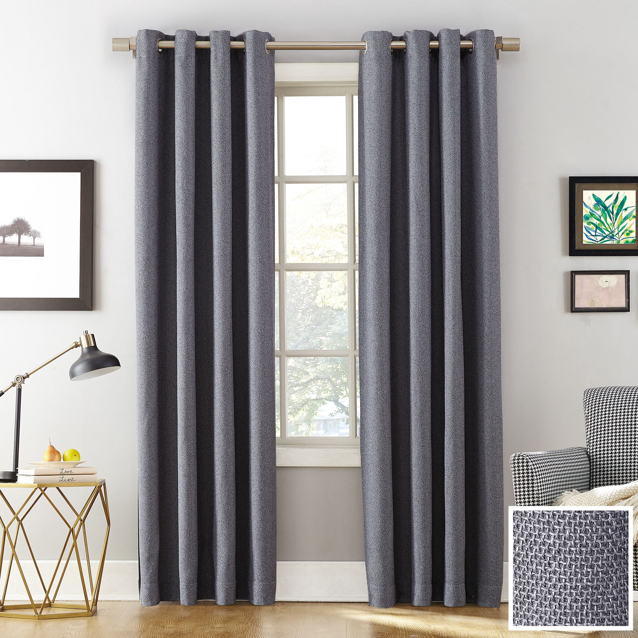 Sun Zero Baxter Burlap Weave Theater Grade Extreme 100% Blackout
