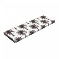 thumbnail image 1 of Palm Tree Bench Pad, Fully Grown Coconut Banana Trees with Retro Effect Forest Foliage, HR Foam Cushion with Decorative Fabric Cover, 45" x 15" x 2", Dark Brown White, by Ambesonne, 1 of 3