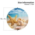 thumbnail image 2 of Fuzoiu Beach Starfish Shell Print Leather Coasters Set,Drink Coasters Set of 4,for Tabletop Protection, Durable PVC Coasters,Home Décor and Housewarming Gift-Round Shape, 2 of 6