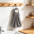 thumbnail image 4 of Iumwxz Absorbent Hand Towel Hanging Loop Quick Drying Washcloth for Kitchen Bathroom Reusable Soft Multi-Purpose Dishcloth Face Cloth Gym Lightweight Black, 4 of 6