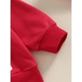 thumbnail image 6 of vera natura Baby Boy Valentine's Day Outfits Letter Print Long Sleeve Sweatshirt and Elastic Pants Clothes, 6 of 9