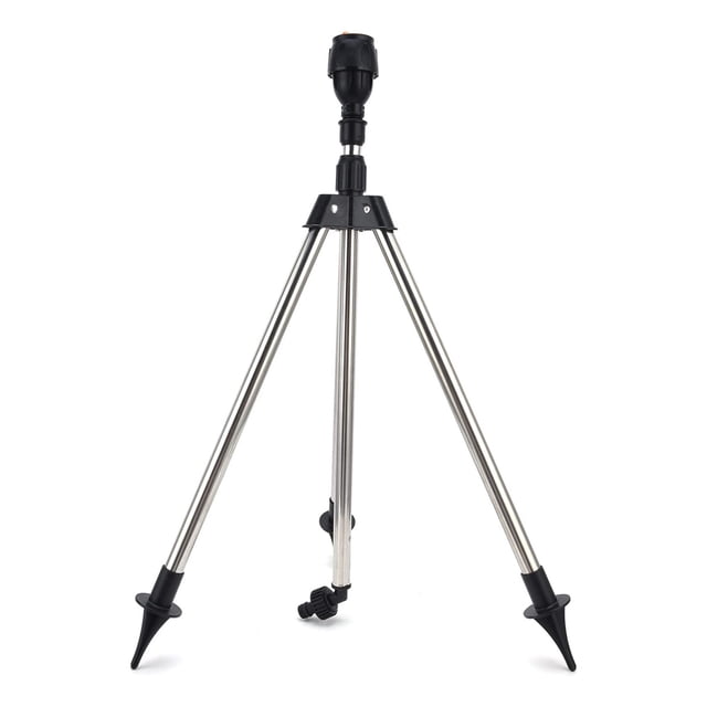 Aspersor de riego giratorio de 360 grados con trípode telescópico giratorio automático