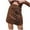 Brown, variant on IROINNID Comfort Waist Short Skirts For Women Fashion Sweet High Waist Fold Tightness Frenulum Print Skirt