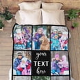 thumbnail image 5 of Custom Photo Collage Blanket for Family, Customized Bed Blanket with 10 Pictures & Text for Best Friends Kids Personalized Your Own Photos on Throw Blanket for Birthday Memorial Gifts, 5 of 6