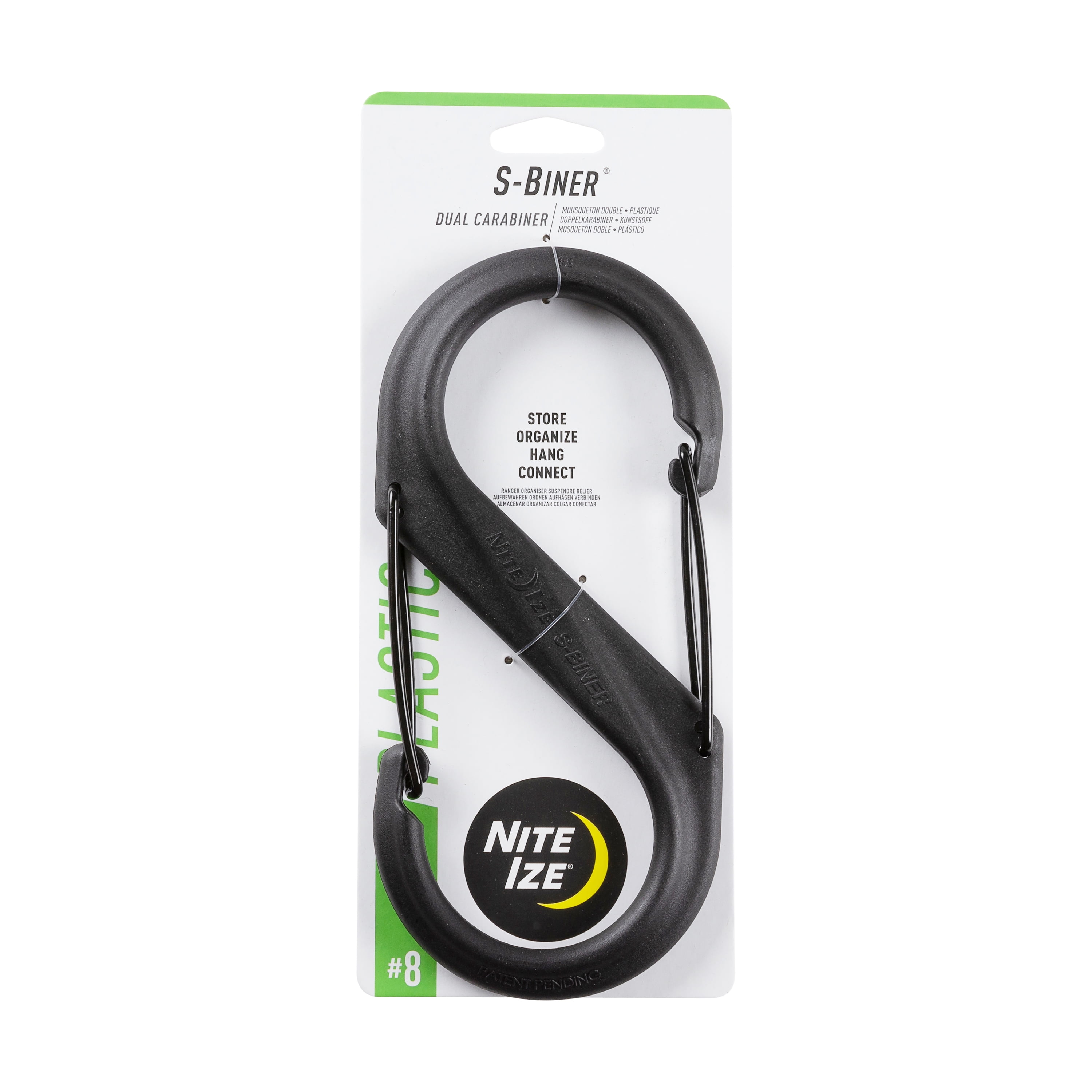 Nite Ize S-Biner Dual Carabiners, Stainless-Steel, unisex-adult, Black,  Assorted 3-Pack, Sizes 2, 3, 4