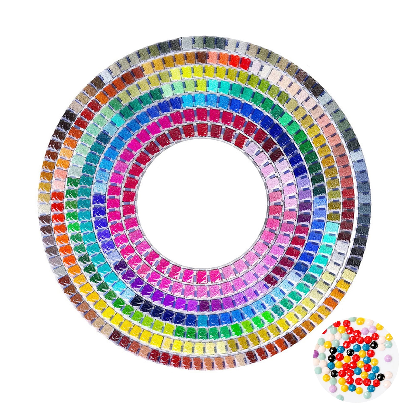 YBUTVY 5D Diamond Painting Beads - 447 Colors 447000 Pcs Round Diamond Accessories Replacement for Missing Drills for DIY Cra