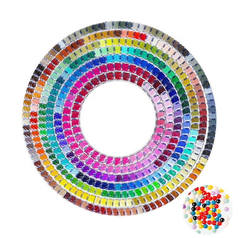 Hesroicy 1 Set Diamond Painting Beads 447 Full Color Attractive Vibrant DIY  Round Diamond Painting Drills for Living Room 