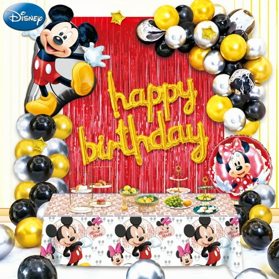 51PCS Mickey Minne Series Balloon Set Multi Colored Latex Balloon Arch Kit Set