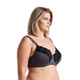 thumbnail image 3 of Curve Muse Plus Size Unlined Minimizer Underwire Bra with Embroidery Lace-3 Pack-GREY,PINK,BLACK-36DD, 3 of 6