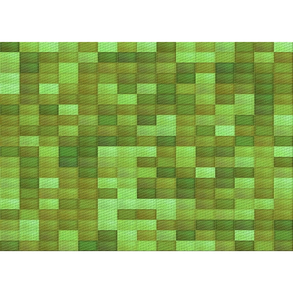 Ahgly Company Indoor Rectangle Patterned Hummingbird Green Area Rugs, 2' x 3'