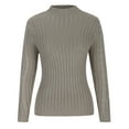 thumbnail image 3 of HAPIMO Womens Sweaters Fall Fashion Long Sleeve Turtleneck Knitwear Solid Chunky Jumper Pullover Sweaters for Women Gray XXL, 3 of 5