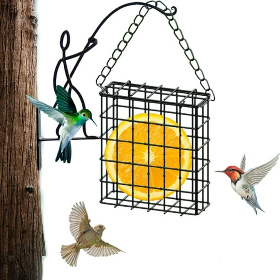 Suet Feeders for Outside Hanging, Square Bird Cage Feeder, Bird Suet Cake Feeder for Hanging Outside Metal Garden Yard Wildbird Woodpeckers Feeding
