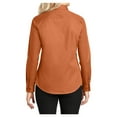 thumbnail image 2 of Womens Long Sleeve Easy Care Cotton/Polyester Shirt Texas Orange/Light Stone 5XL, 2 of 6