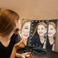 thumbnail image 2 of Makeup Mirror With Lights 22 Led Vanity Mirror With 2x/3x Magnification,touch Screen,portable Lighted Makeup Mirror 180 Degree Rotation, 2 of 5