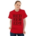 thumbnail image 4 of Redeemed Cross Christian Faith Men's Graphic T Shirt Tees Brisco Brands X, 4 of 6