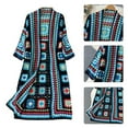 thumbnail image 5 of Aellinatey Women's Vintage Inspired Knitted Long Cardigan with Colorful Crochet Detail, 5 of 21