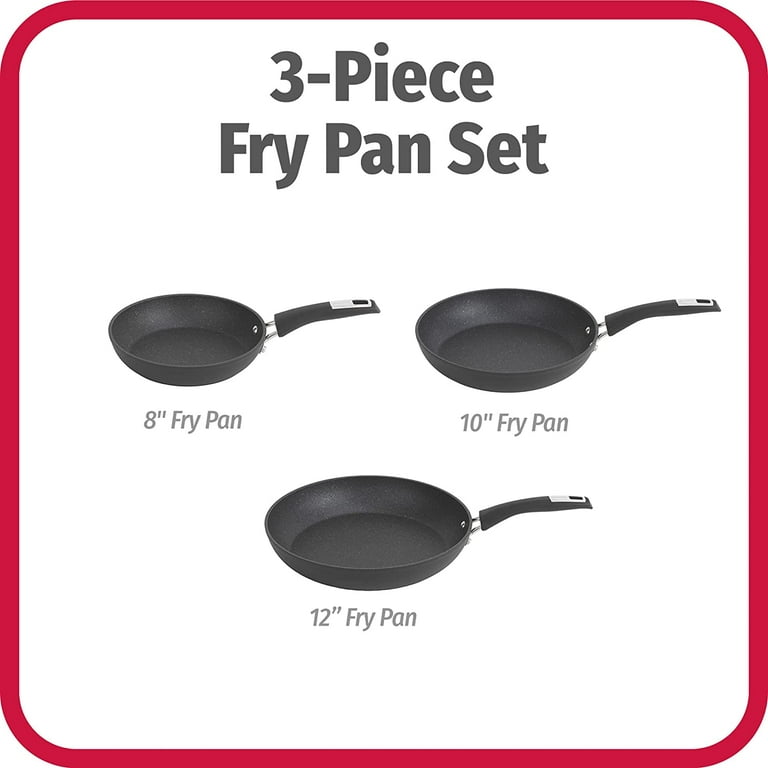 GoodCook Nonstick Aluminum 8 and 10 Frying Pan Set, Black