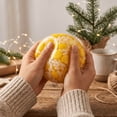 thumbnail image 2 of Handmade Squishy Stress Ball with Mango and Rice Bead Filling, 1-Pack, Yellow Transparent Christmas Design, for Relaxation Relief, Squeeze Toy, 2 of 4