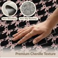 thumbnail image 6 of ODIKA 9'x12' Washable Area Rug Non-Shedding, Easy Care Ribbon Motif Repeating Lattice Shaped Themed Polka Pink Flowing Dynamic for Master Suite, California King, Under Bed, 6 of 7