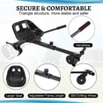 thumbnail image 3 of Hoverboard Seat Attachment Go-Kart Fits 6.5”/8”/10” Hoverboards, Hover Cart for Kids , Accessory for Self Balancing Scooter, Black, 3 of 9