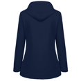 thumbnail image 3 of WTOBBY Women's Plus Size Waterproof Sun Jacket - Fleece Lined Hooded Outdoor Sportswear for Hiking, Cold Weather and All Season Protection ,Dark Blue 5XL, 3 of 3