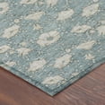 thumbnail image 3 of Addison Rugs Chantille Indoor/Outdoor Transitional Floral Teal Machine Washable Rectangle Rug, 8' x 10', 3 of 8