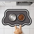 thumbnail image 5 of Pet Feeding Mat 23.6"x15.7", Quick Dry & Absorbent Pet Mat for Water Bowl, Anti Scratch Cat Mats for Feeding Stations, Large Cat Dog Food Bowl Mat for Indoor & Outdoor Use (Black), 5 of 7