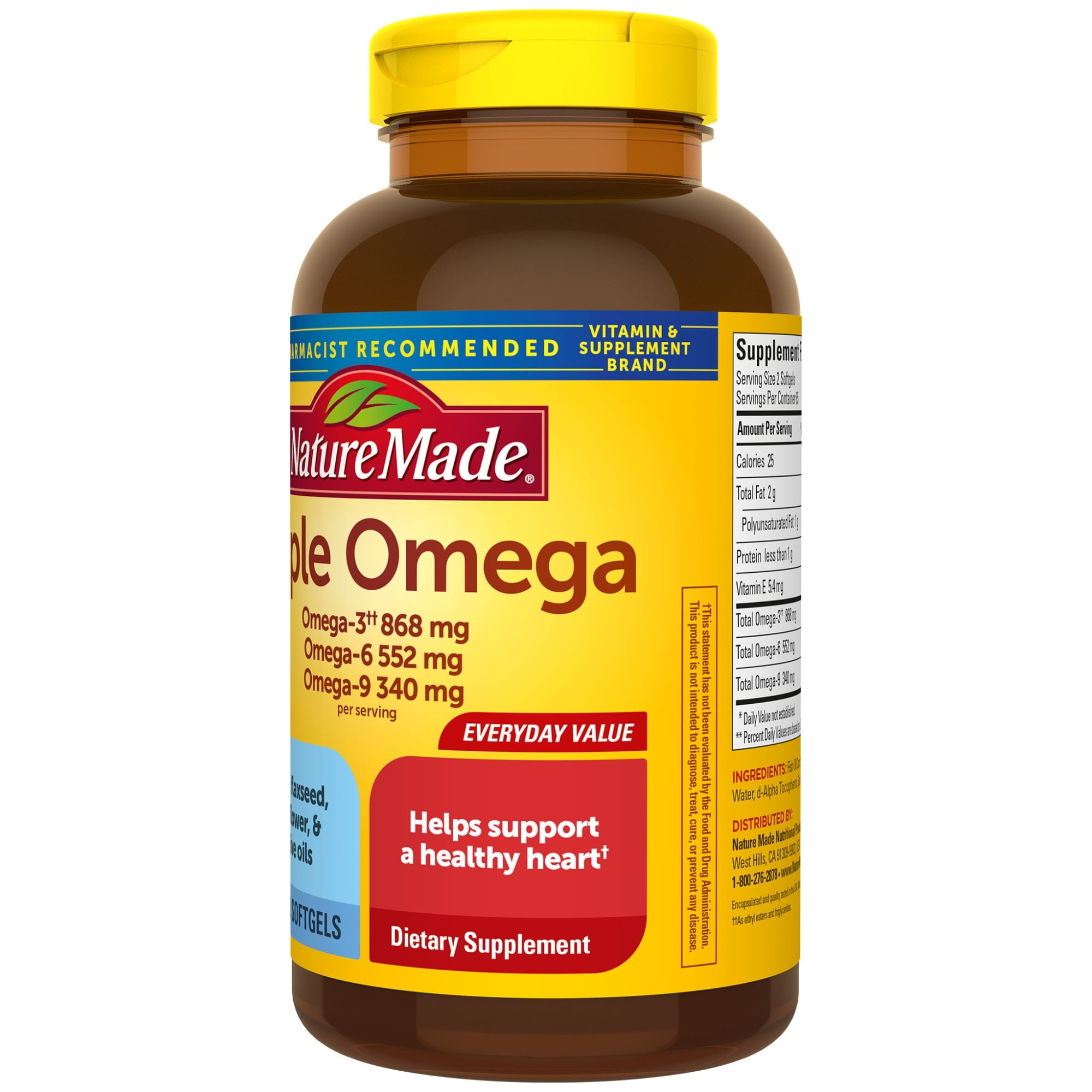 Buy Nature Made Triple Omega 369 Softgels, 170 Count Online in India
